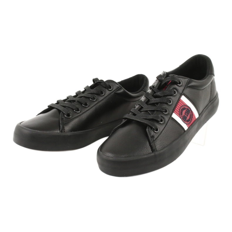 Big Star Női cipők öko-bőr GG174111 fekete fehér 2