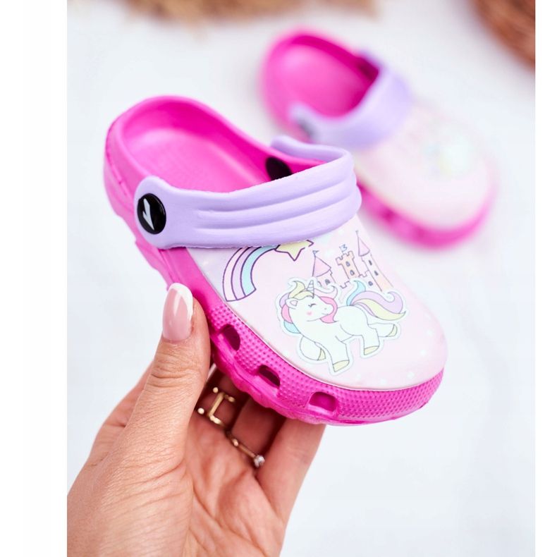 Gyermek papucs hab Crocs Pink Ponies Pony rózsaszín 2