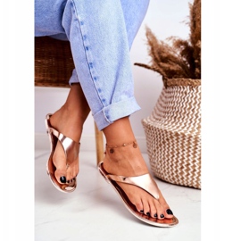 Lu Boo Metallic Flip-flops Rose Gold Miny Ii gat. rózsaszín sárga 1