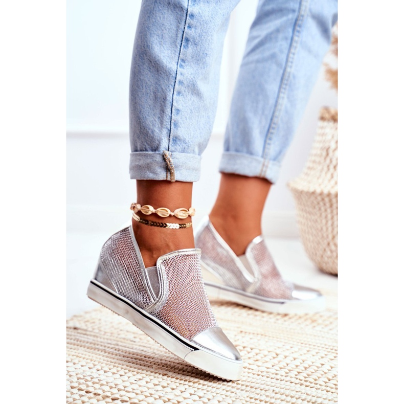 Női Lu Boo cipők ezüst Morgono hálóval szürke 1