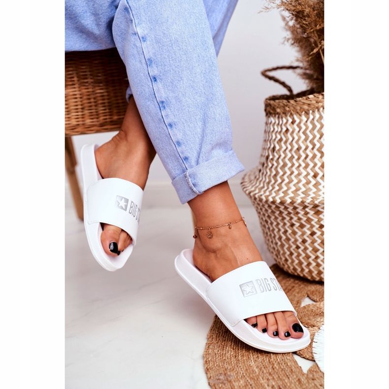 Női papucs Big Star Classic White GG274044 fehér 2