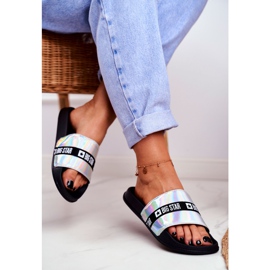 Női papucs Big Star Silver Holo GG274005 szürke 2