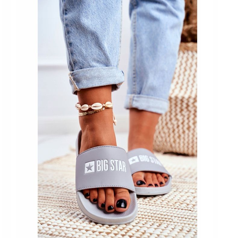 Női papucs Big Star Grey GG274042 szürke 2