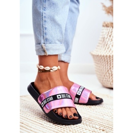 Női papucs Big Star Pink Holo GG274008 rózsaszín 1