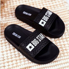 Gyermek fekete papucs Big Star steppelt GG374800 1