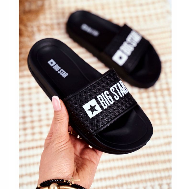 Gyermek fekete papucs Big Star steppelt GG374800 2