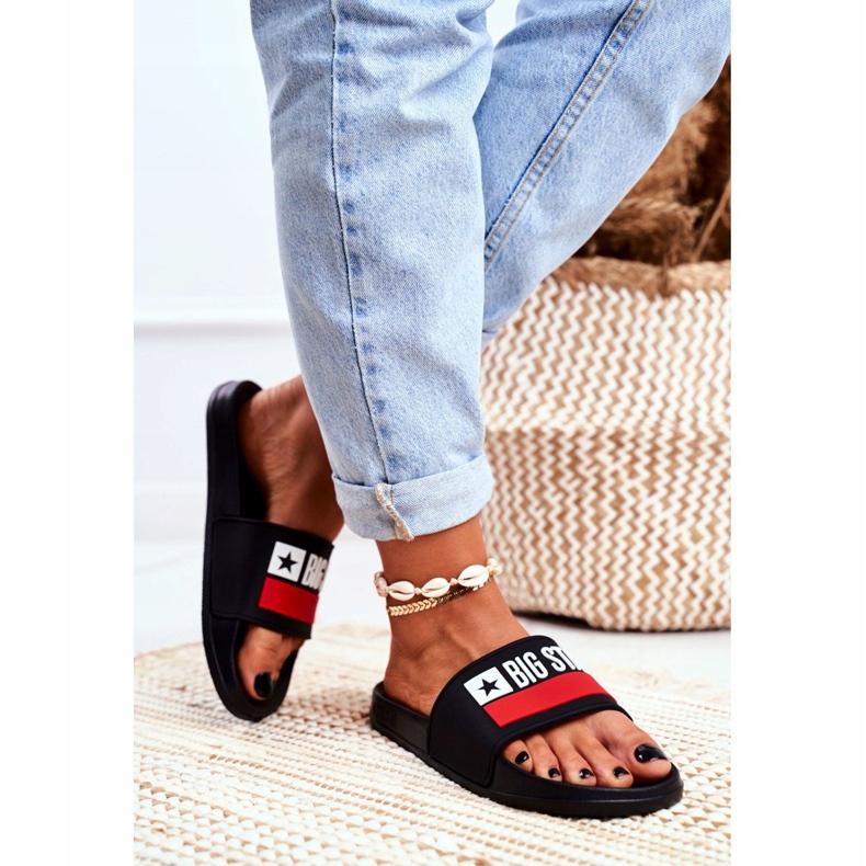 Női papucs Big Star Classic Black GG274A045 fekete 2