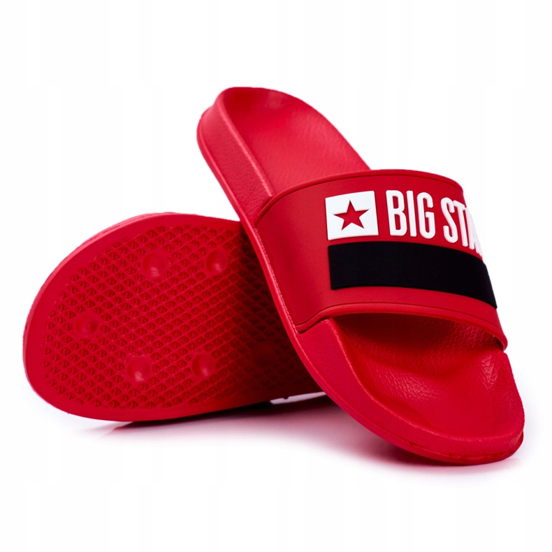 Férfi papucs Big Star Classic Red GG174939 fehér fekete piros 2