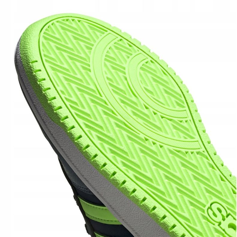 Adidas Hoops 2.0 Jr FW3171 cipő fekete sötétkék zöld 1