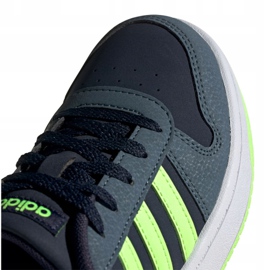 Adidas Hoops 2.0 Jr FW3171 cipő fekete sötétkék zöld 2