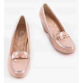 Bézs színű ékszivattyúk íjjal 0088-4 barna 2