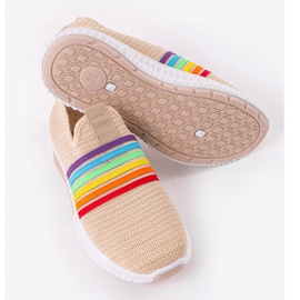 Bézs sportcipő BS30 barna sokszínű 2