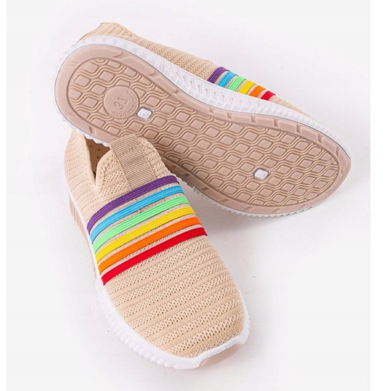 Bézs sportcipő BS30 barna sokszínű 2