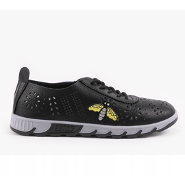 Fekete áttört cipők, JH81171-3 lenyomattal 1