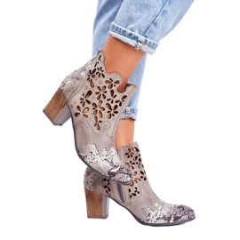 Női csizma magas sarkú Maciejka tavaszi szürke 04369-13 1 Női csizma magas sarkú Maciejka tavaszi szürke 04369-13 1