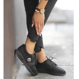 Fekete PH-16 könnyű sportcipő 2