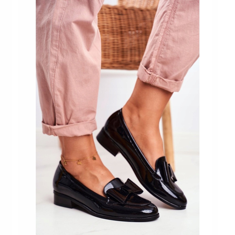 Vinceza Női cipők Fekete lakkozott íj Trixi 1