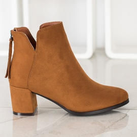 VINCEZA cipzáras csizma barna 2