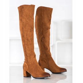 VINCEZA magas csizma barna 1