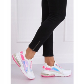 Fehér női sportcipő F-3336 WHITE / FUSHIA rózsaszín 2