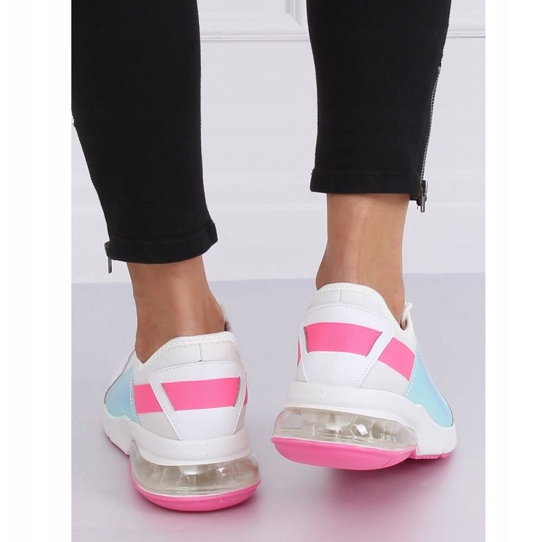 Fehér női sportcipő F-3336 WHITE / FUSHIA rózsaszín 1