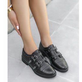 Fekete női cipő csatokkal C17-6072 1