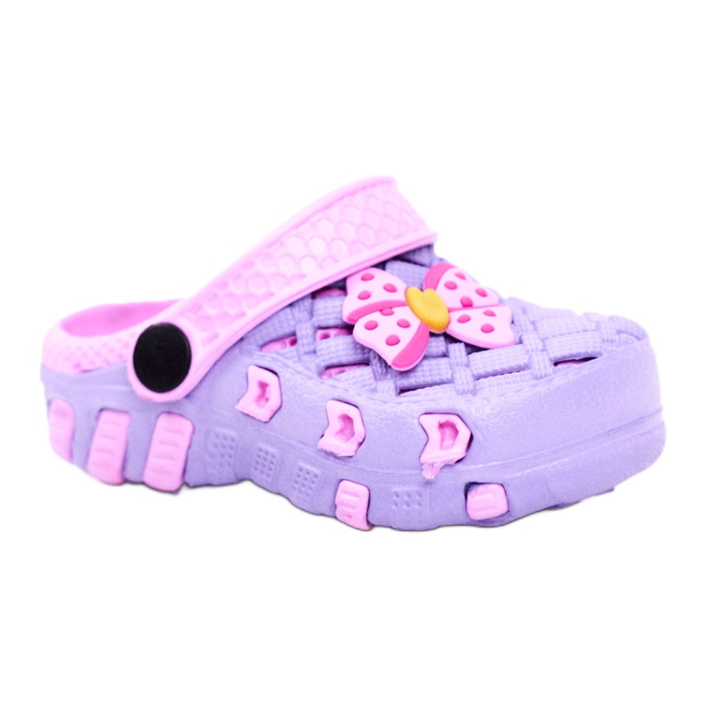 NEWS Gyermek papucs hab Crocs Violet Bow Susan ibolya rózsaszín 3