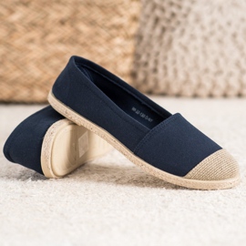 Divatos Navy Blue Espadrilles kék 1