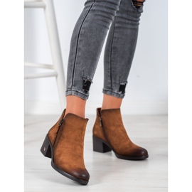 VINCEZA velúr csizma barna 2