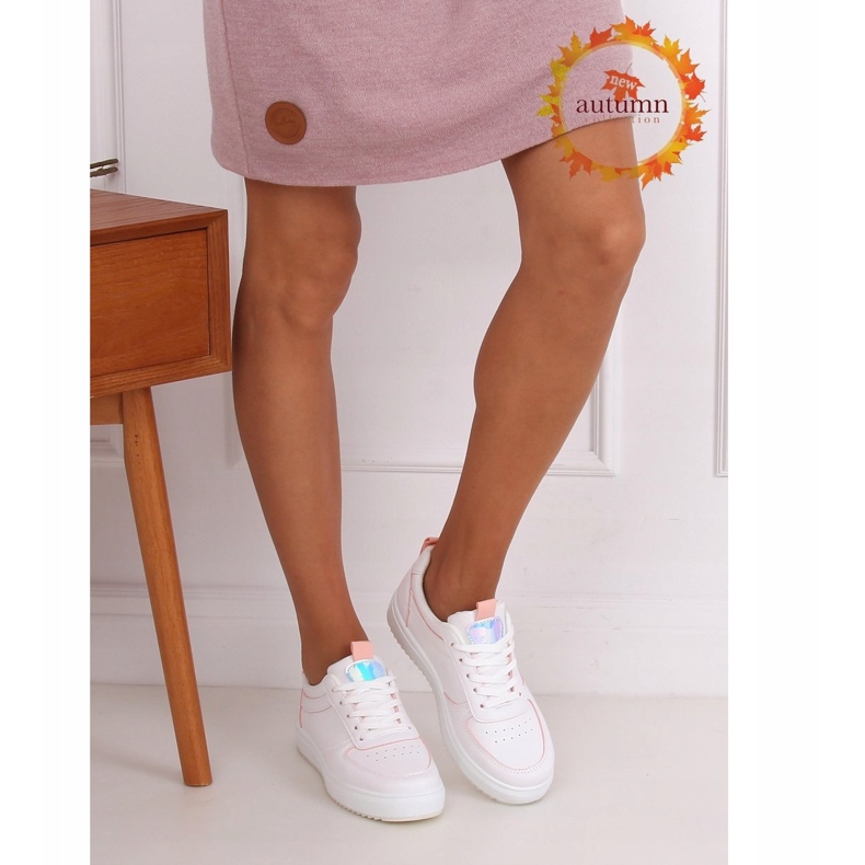 Fehér női sportcipő KK-203 WHITE / PINK rózsaszín 1