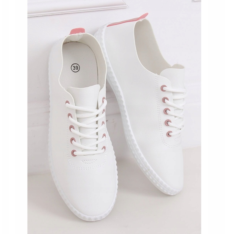 Női fehér és rózsaszín cipők 6165 Pink 1