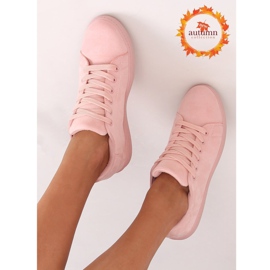 Női rózsaszín velúr cipők 6301 Pink 1