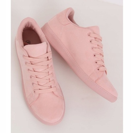 Női rózsaszín velúr cipők 6301 Pink 2