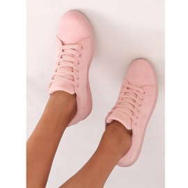 Női rózsaszín velúr cipők 6301 Pink 5