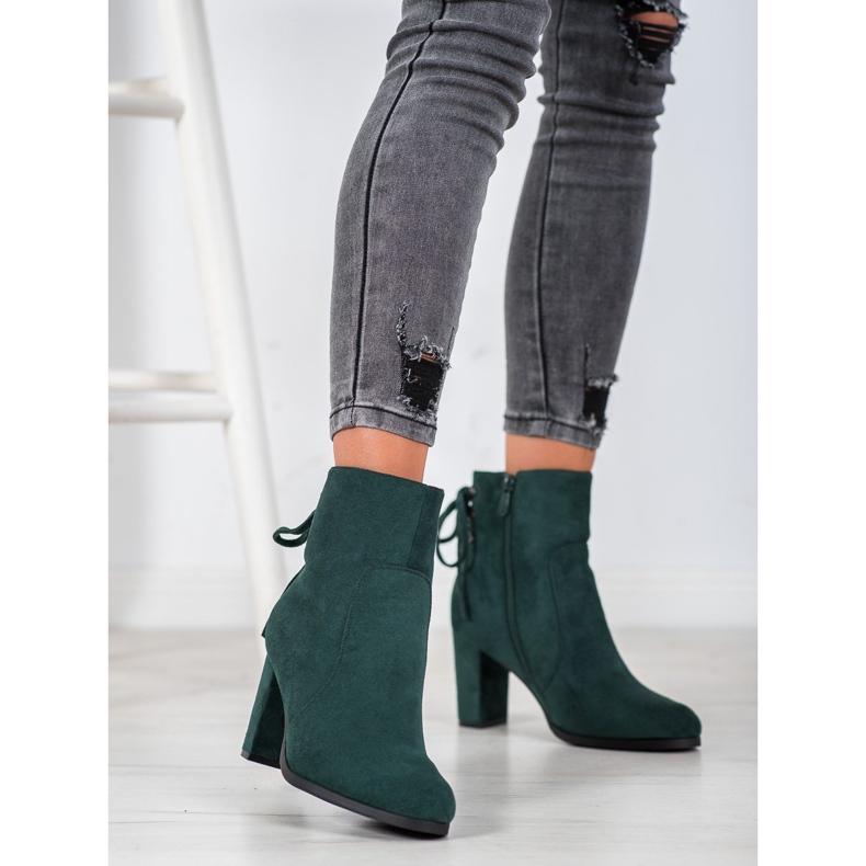 Kötött csizma a VINCEZA poszton zöld 1 Kötött csizma a VINCEZA poszton zöld 1