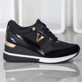 Vinceza Vincez Wedge tornacipő fekete 1