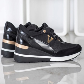 Vinceza Vincez Wedge tornacipő fekete 2