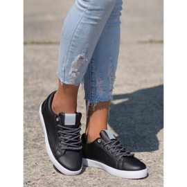 SHELOVET Cipők dekoratív csipkével fekete 1