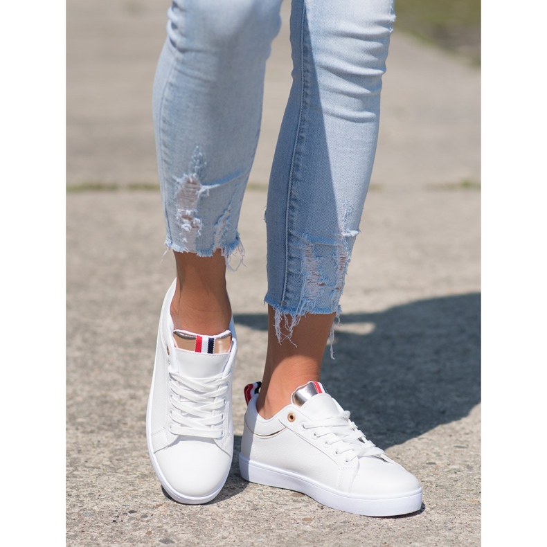 SHELOVET Stílusos cipők Eco bőrrel fehér 2