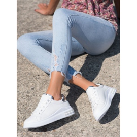 SHELOVET Divatos kötött cipők fehér 3