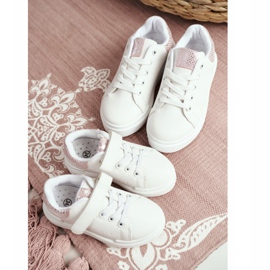 FRROCK Fehér Ilonka fűzős sportcipő gyerekeknek rózsaszín 1