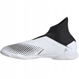 Adidas Predator 20.3 Ll In Jr FW9213 futballcipő szürke fehér 2