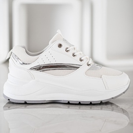 Ideal Shoes Stílusos sportcipők fehér 2