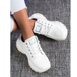 SHELOVET Eco bőr cipők fehér 2