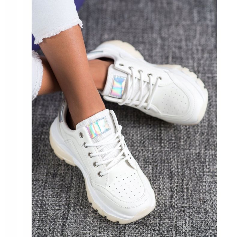 SHELOVET Eco bőr cipők fehér 2