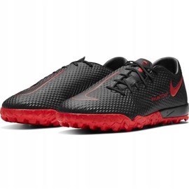 Nike Phantom M Gt Academy Tf CK8470 060 futballcipő fekete piros fekete 2