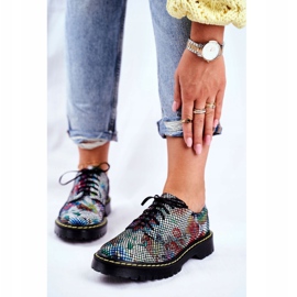 Női Brogues Oxfords bőrvirágok Maciejka 04087-43 fekete sokszínű 1