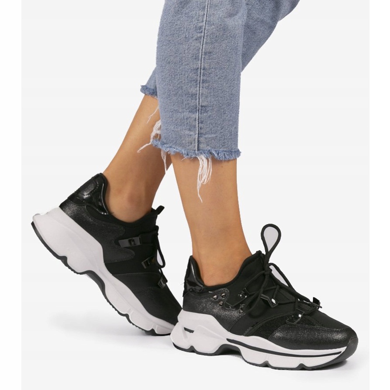 Fekete Lycra cipők C947 1 Fekete Lycra cipők C947 1