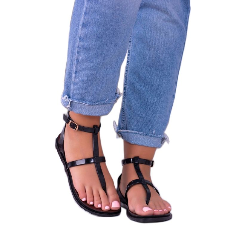 Lu Boo szandálok rómaiak, japán Lento fekete 2