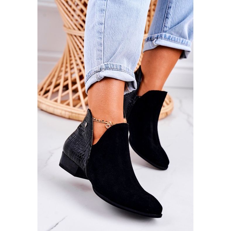 Női csizma Maciejka bőr fekete kígyó 04091-72 1